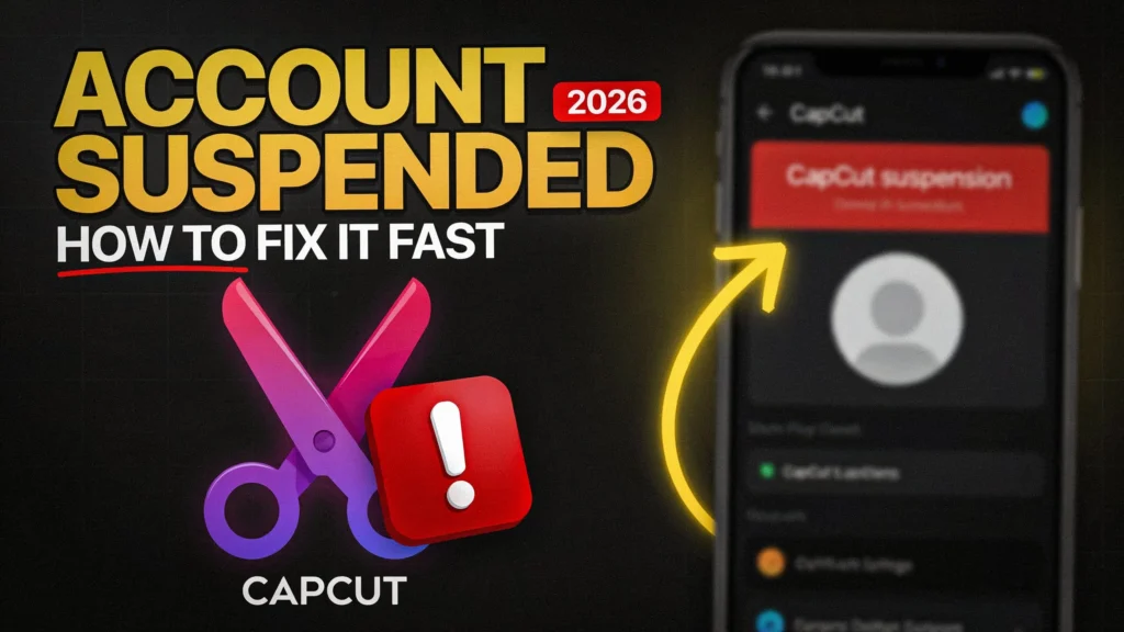 CapCut Account Suspended: How to Recover & Fix Fast (2026) 1 capcut account suspended