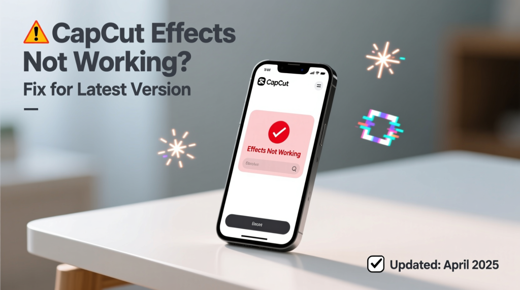 CapCut Effects, Fonts, or Animations Not Working — What Actually Fixes It 1 CapCut Effects Not Working? Fix for Latest Version