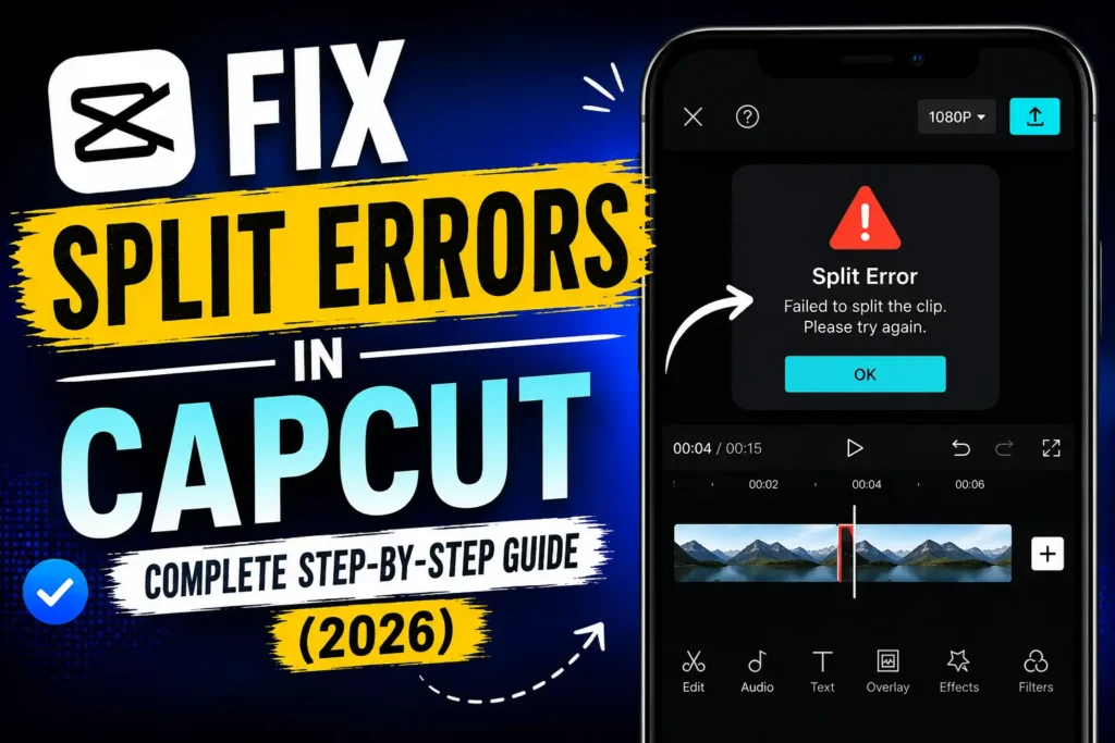Fix Split Errors in CapCut – Complete Step-by-Step Guide (2026) 1 fix split error