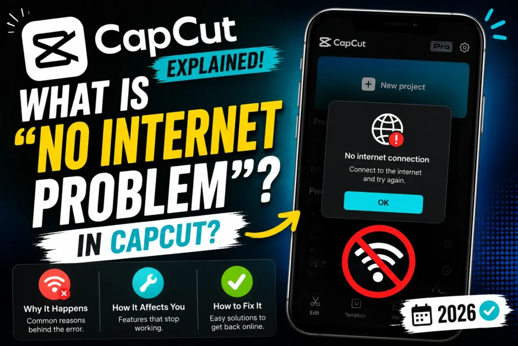 What Is “No Internet Problem” in CapCut? 1 no internet problem
