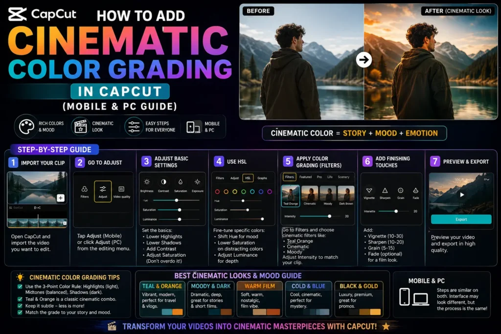 🎬 How to Add Cinematic Color Grading in CapCut (Mobile & PC Guide) 1 ChatGPT Image Aug 18 2026 11 16 01 AM