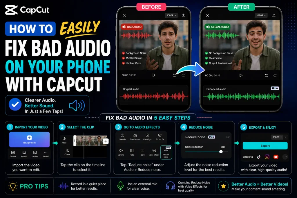 How to EASILY Fix Bad Audio on Your Phone with CapCut (Complete 2026 Tutorial) 1 ChatGPT Image Aug 27 2026 04 18 50 PM