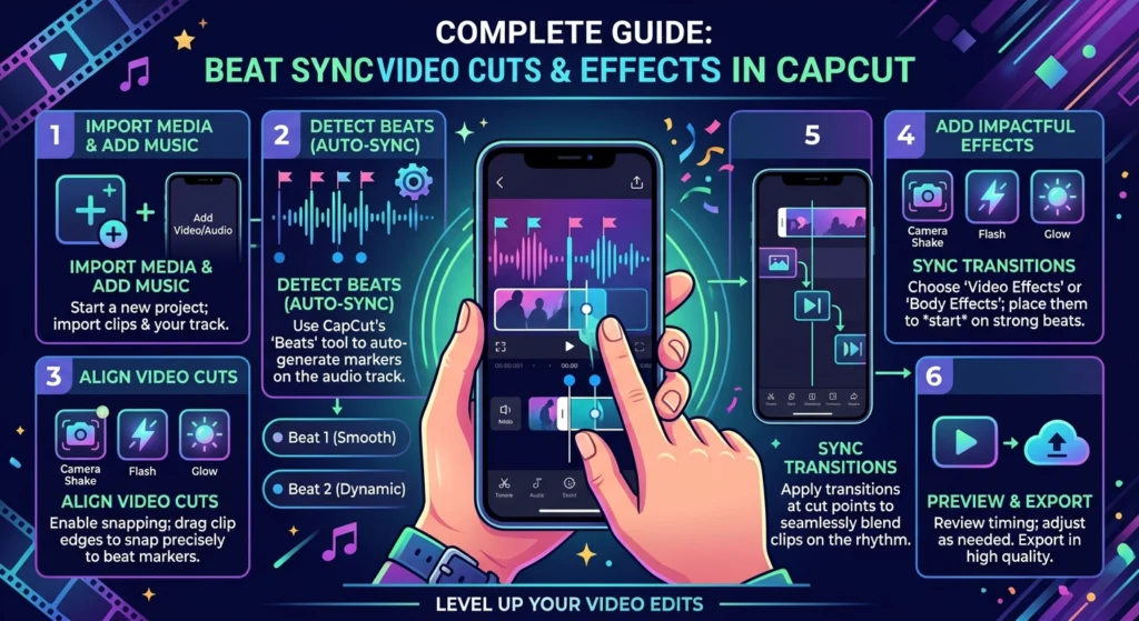 π΅ How to Sync Video Cuts and Effects to the Beat of Music in CapCut (Complete Guide) 1 π΅ How to Sync Video Cuts and Effects to the Beat of Music in CapCut (Complete Guide)