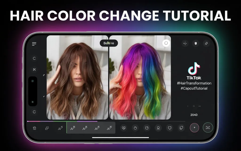 How to Apply Hair Color Change using CapCut? (TikTok Trend Guide) 1 How to Apply Hair Color