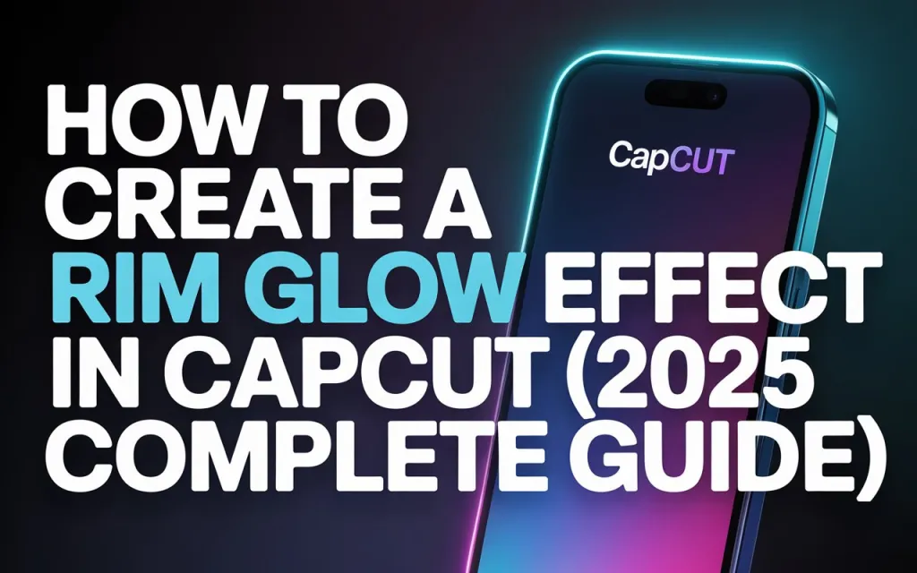 How to Create a Rim Glow Effect in CapCut (2026 Complete Guide) 1 How to Create a Rim Glow Effect