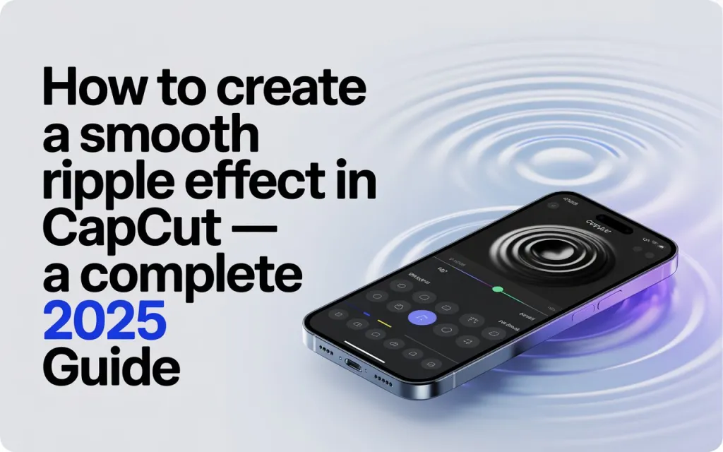 How to Create a Smooth Ripple Effect in CapCut — A Complete 2026 Guide 1 How to Create a Smooth Ripple Effect in CapCut
