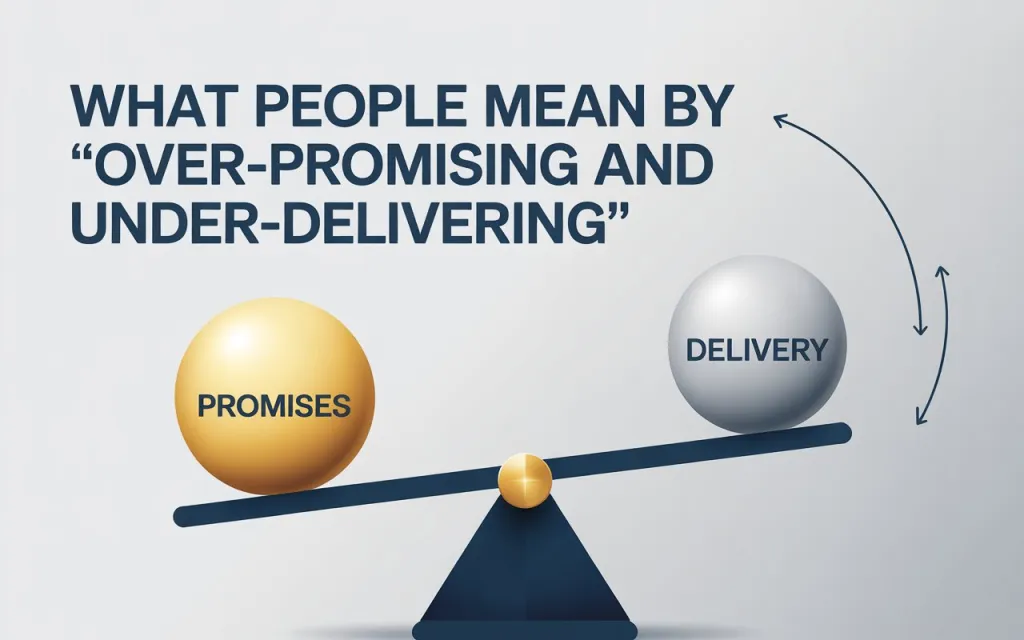 🎯 What People Mean by “Over-Promising and Under-Delivering” 1 What People Mean by