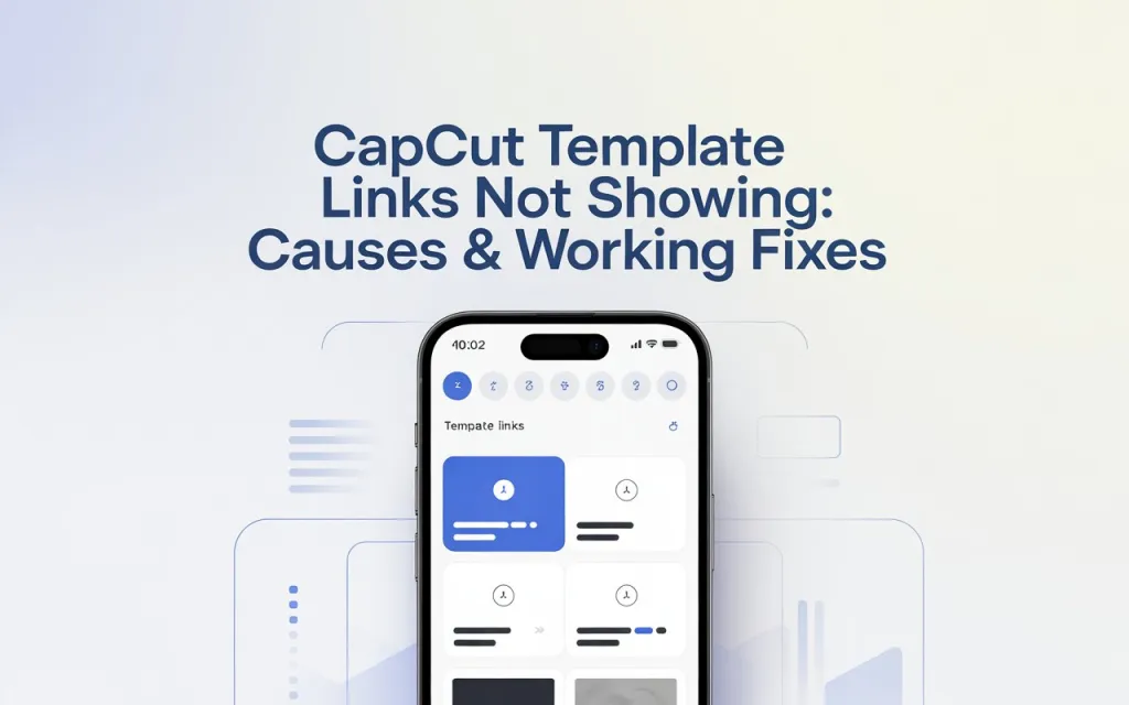 CapCut Template Links Not Showing: Causes & Working Fixes 1 CapCut Template Links Not Showing: Causes & Working Fixes