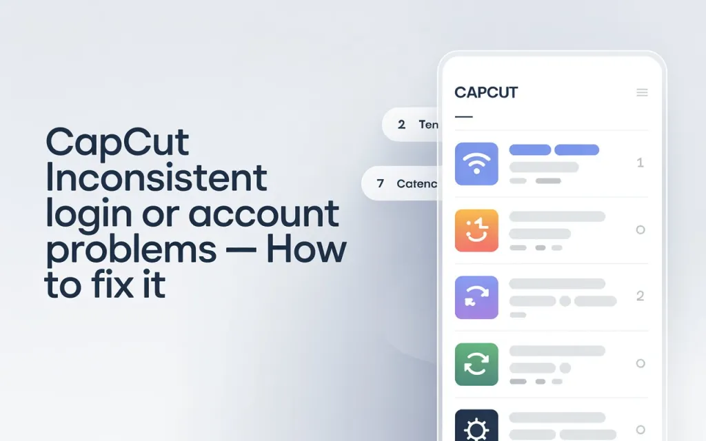CapCut Inconsistent Login or Account Problems — How to Fix It 1 CapCut Inconsistent Login