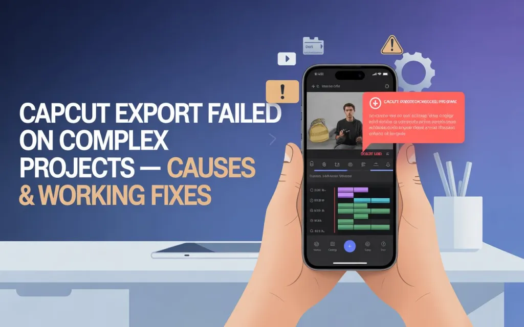 CapCut Export Failed on Complex Projects — Causes & Working Fixes 1 capcut export failed