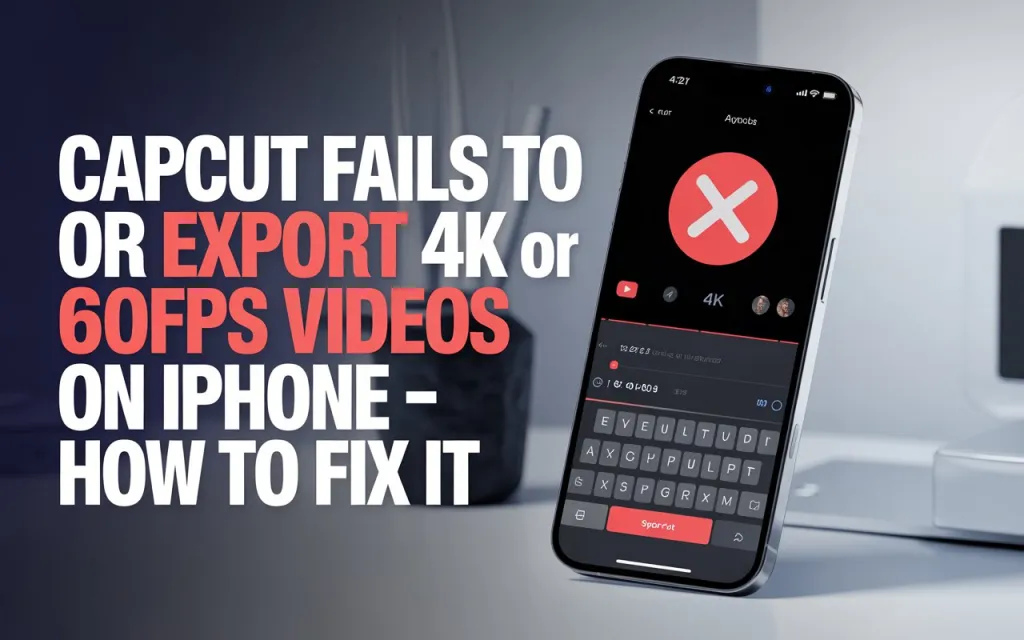 CapCut Fails to Export 4K or 60FPS Videos on iPhone – How to Fix It 1 CapCut Fails to Export 4K