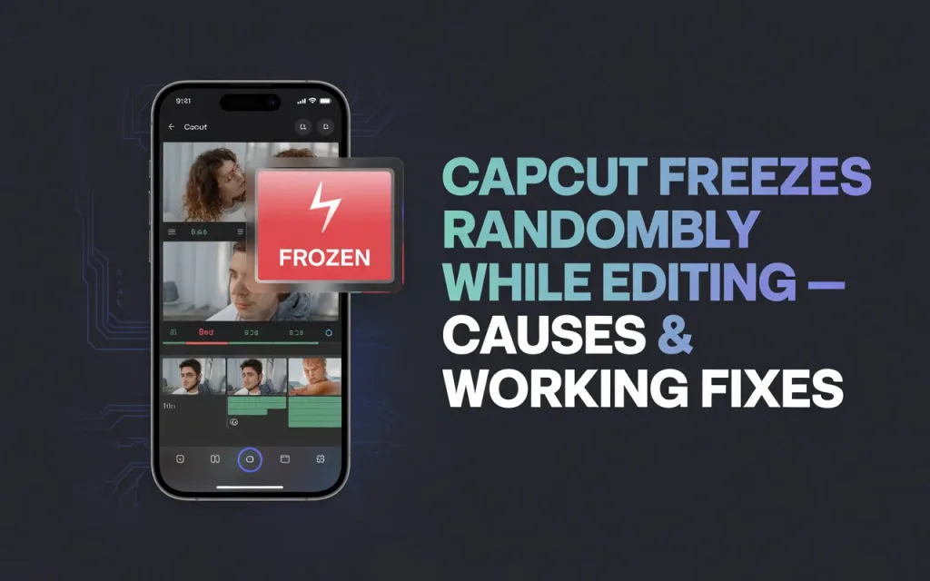 CapCut Freezes Randomly While Editing — Causes & Working Fixes 1 CapCut freeze