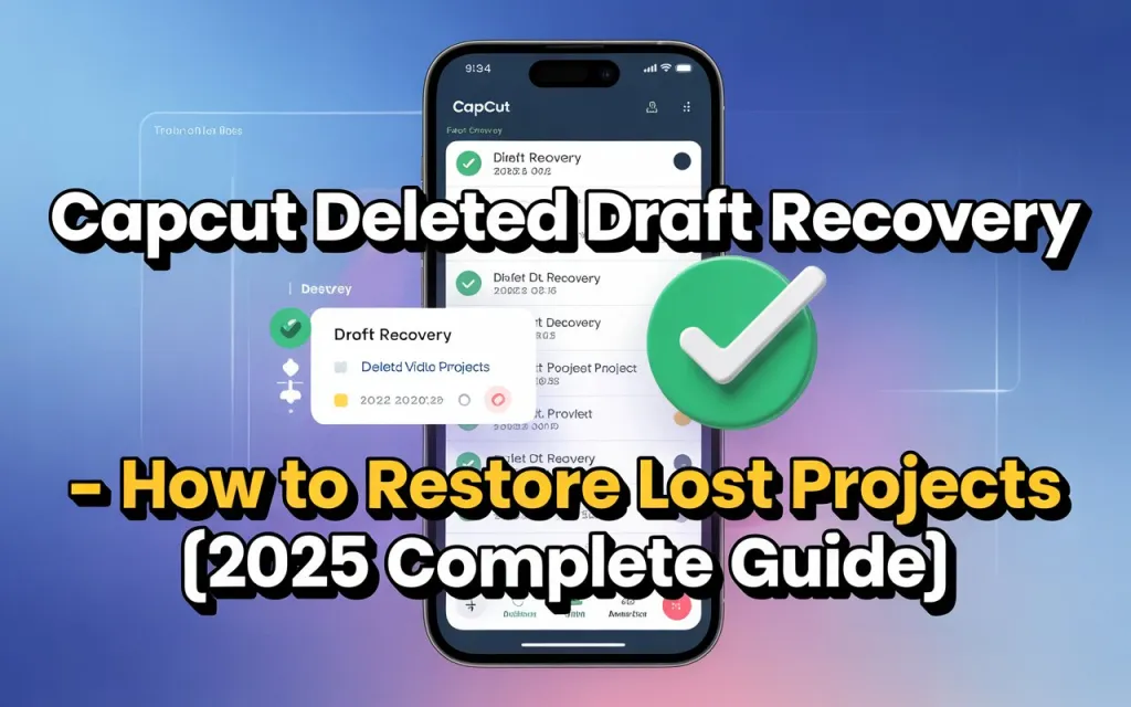 CapCut Deleted Draft Recovery: Restore Lost Projects 1 CapCut Deleted Draft Recovery