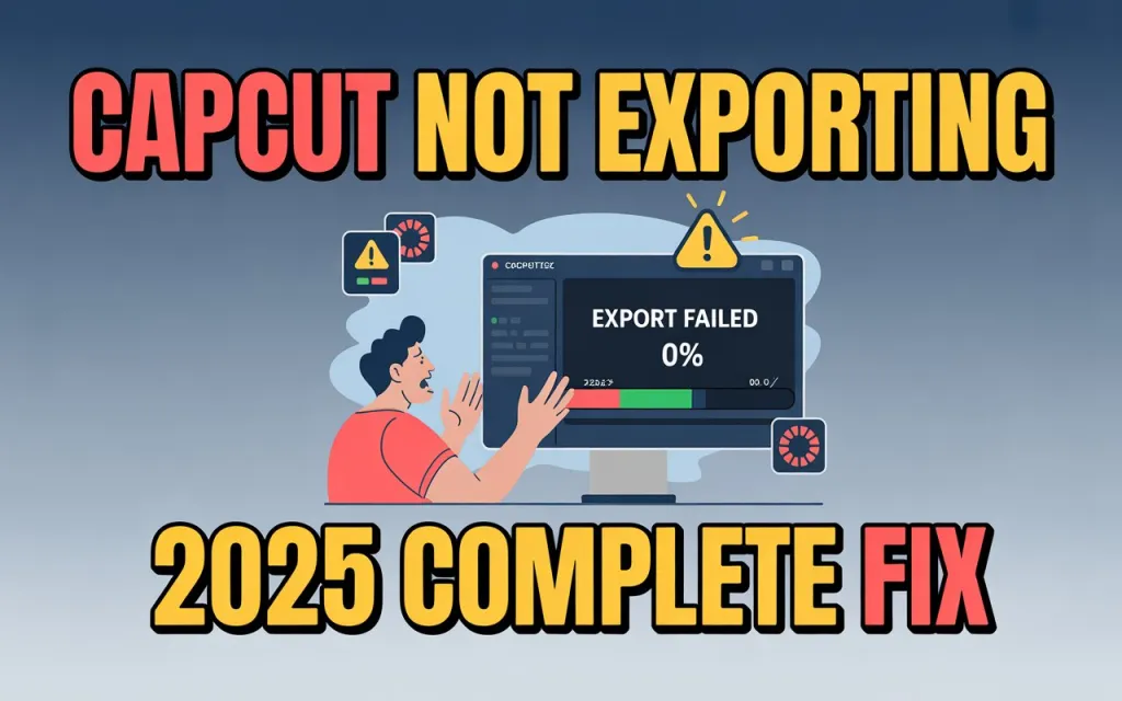 CapCut Not Exporting / Export Stuck at 0% or 99% — 2026 Complete Fix 1 CapCut Not Exporting