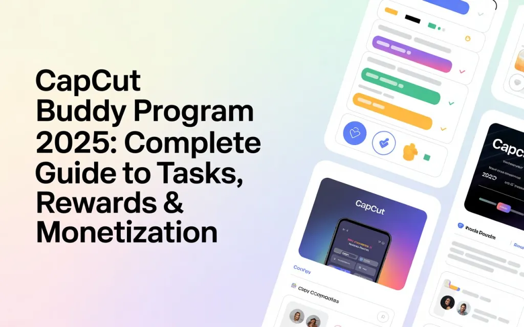 CapCut Buddy Program 2026: Complete Guide to Tasks, Rewards & Monetization 1 a modern digital guide design featuring aqzrshpateiiuimwuvkvqg kdpkna7s6sbca7crp t5a