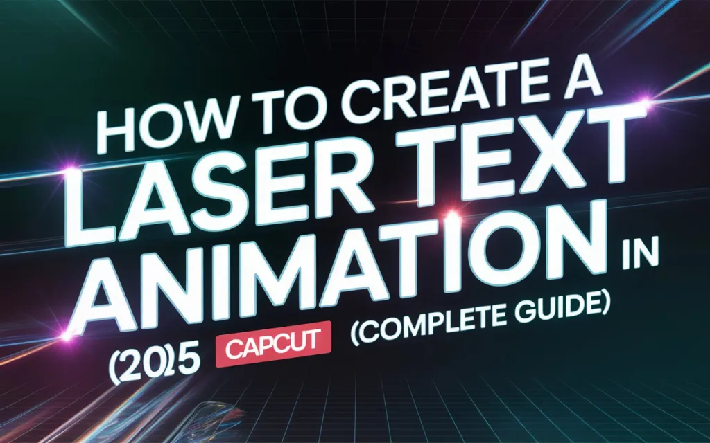 How to Create a Laser Text Animation in CapCut (2026 Complete Guide) 1 How to Create a Laser Text Animation