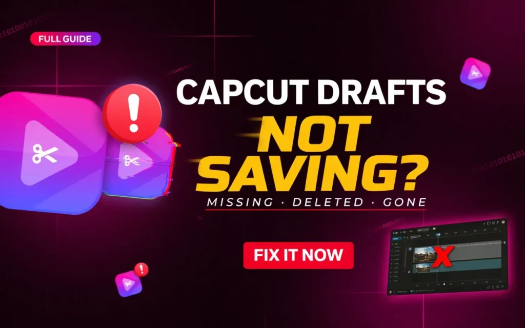 CapCut Draft Not Saving? Draft Missing, Deleted, or Not Showing – Complete Fix Guide 1 CapCut Draft Not Saving? Draft Missing, Deleted, or Not Showing – Complete Fix Guide