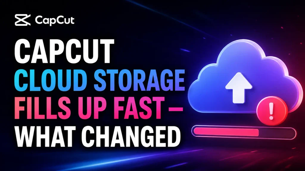 CapCut Cloud Storage Fills Up Fast — What Changed 1 CapCut cloud storage