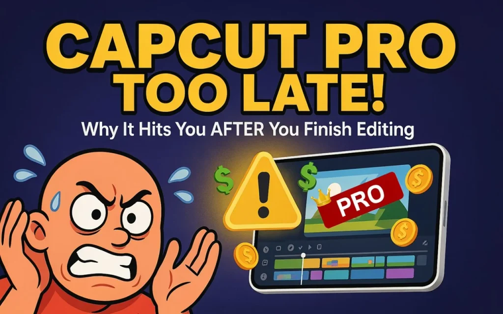 CapCut Pro Warning Too Late: Why It Appears After Editing 1 CapCut Pro warning too late