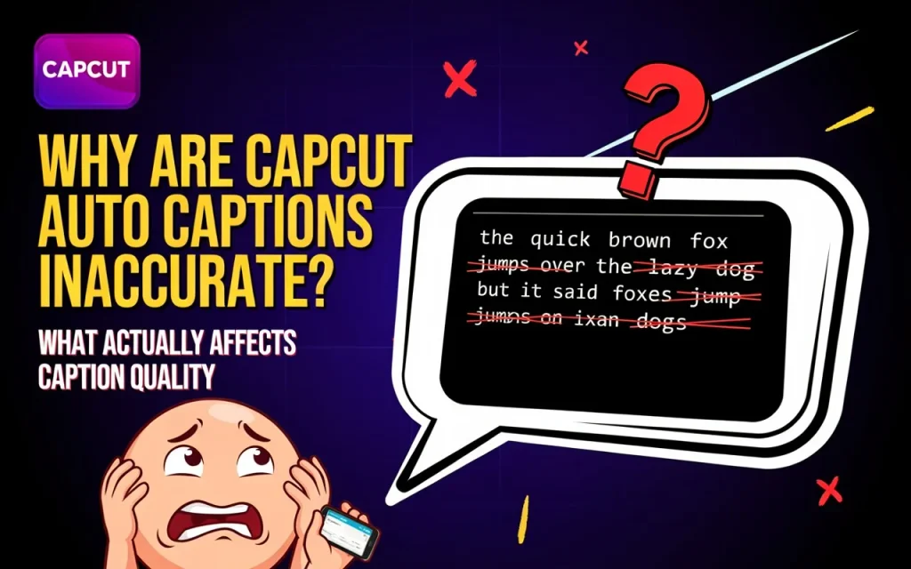 Why Are CapCut Auto Captions Inaccurate? What Actually Affects Caption Quality 1 high level description a youtube thumbna D QC9Z5HX3ynHlwztvQdpg SSZBsHXyTXKZwvxBc uHDw