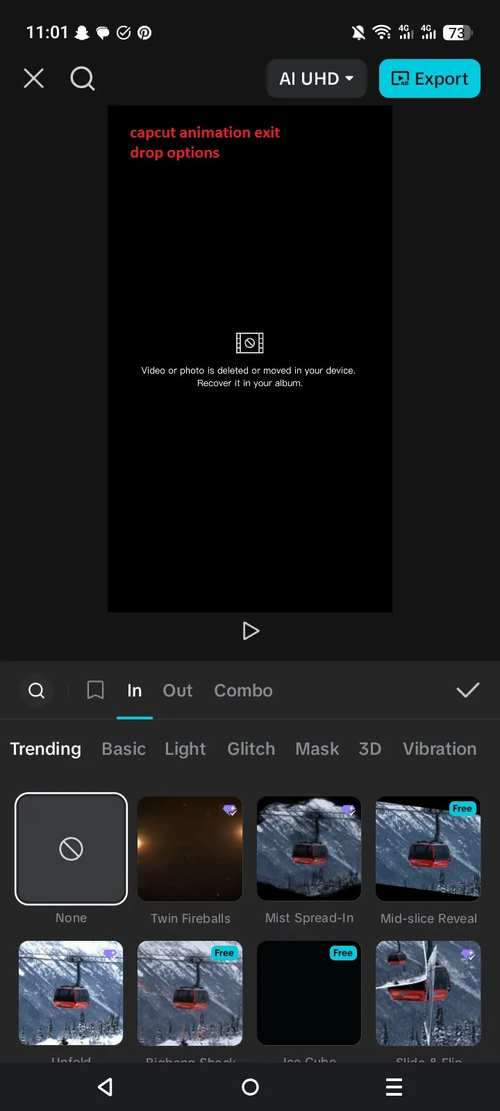 How to Create a Drop Transition in CapCut (Complete 2026 Guide) 4 CapCut exit animation options including Drop and Slide Down