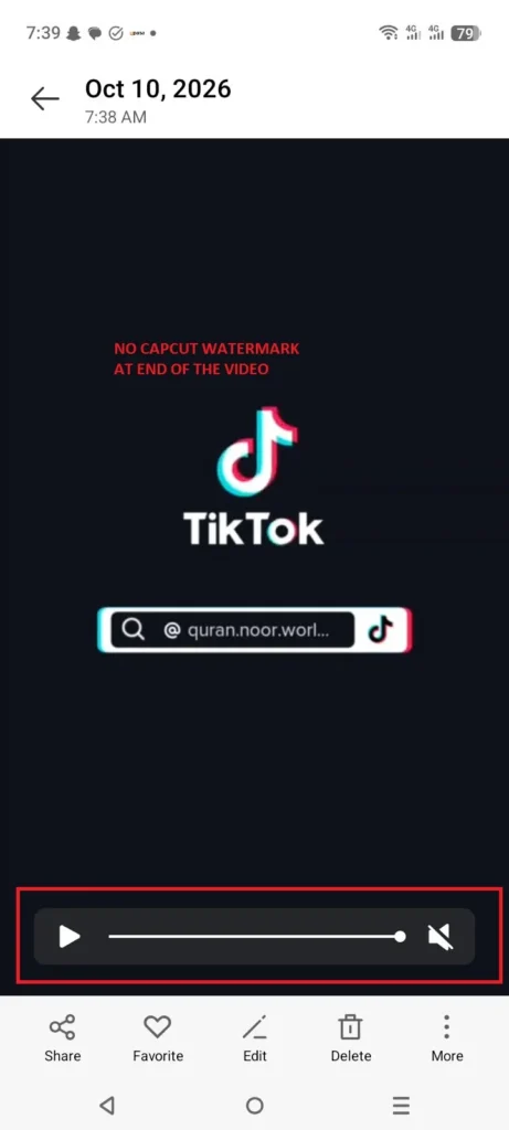 CapCut Export Has a Watermark? Here's Why and How to Fix It 7 Exported video with no CapCut watermark at the end