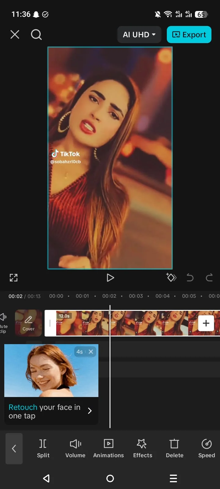 CapCut Template Only Shows One Photo? Here's Why and How to Fix It 3 The same template displayed correctly in the CapCut mobile app