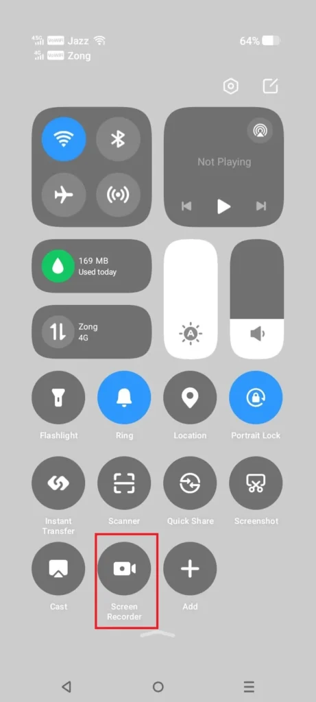 How to Record Screen Using CapCut: Complete 2026 Guide 2 Android quick settings with the Screen Recorder tile highlighted