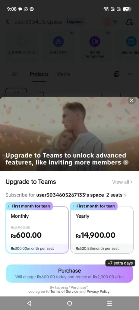 CapCut Cloud Storage: What It Is, How to Use It & What Changed in 2026 7 CapCut TeamSpace shared workspace with collaborator invite option