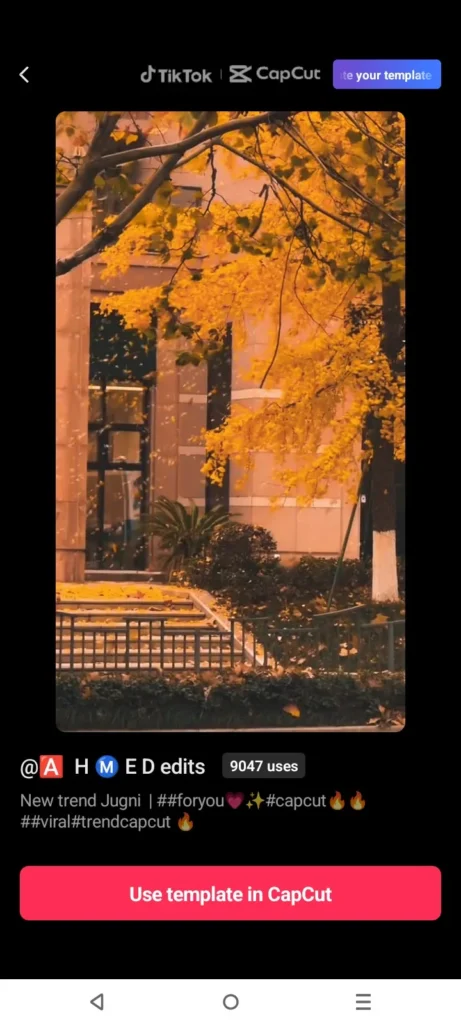 CapCut Templates Not Showing on PC? Here's Why 5 Opening a TikTok-shared template in the CapCut mobile app
