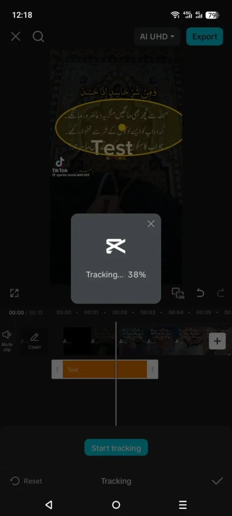 CapCut Motion Tracking Not Working? Full Breakthrough Guide (PC & Phone) 5 CapCut analyzing video frames during motion tracking